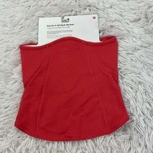 NWT Lululemon Run for It All Neck Warmer Pale Raspberry